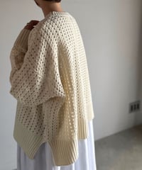 mesh knit pullover
