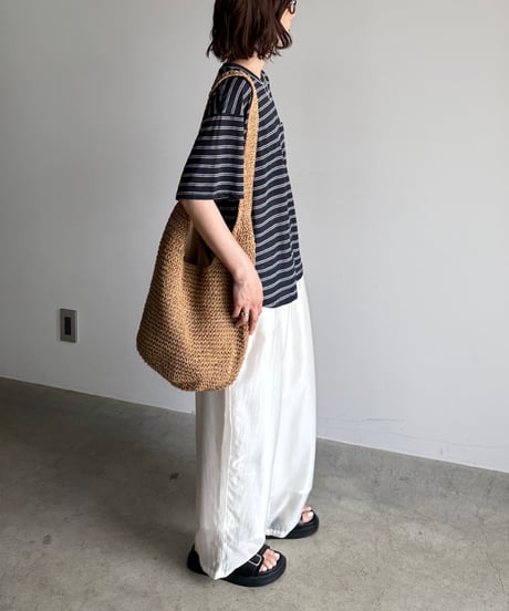 sheer border knit t-shirt