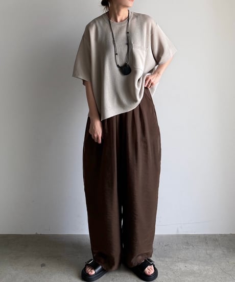 sheer lyocell tuck pants〈new color〉