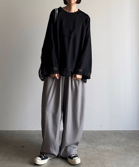sheer layered pullover