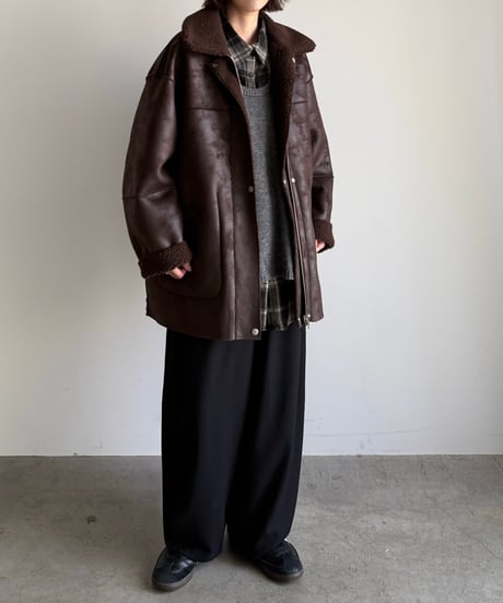 reversible mouton coat