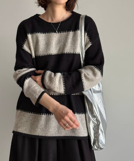 wide pitch border knit