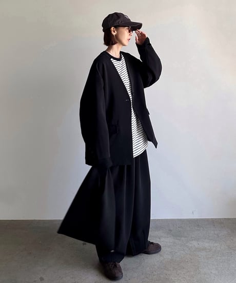 collarless cocoon jacket (set up対応)