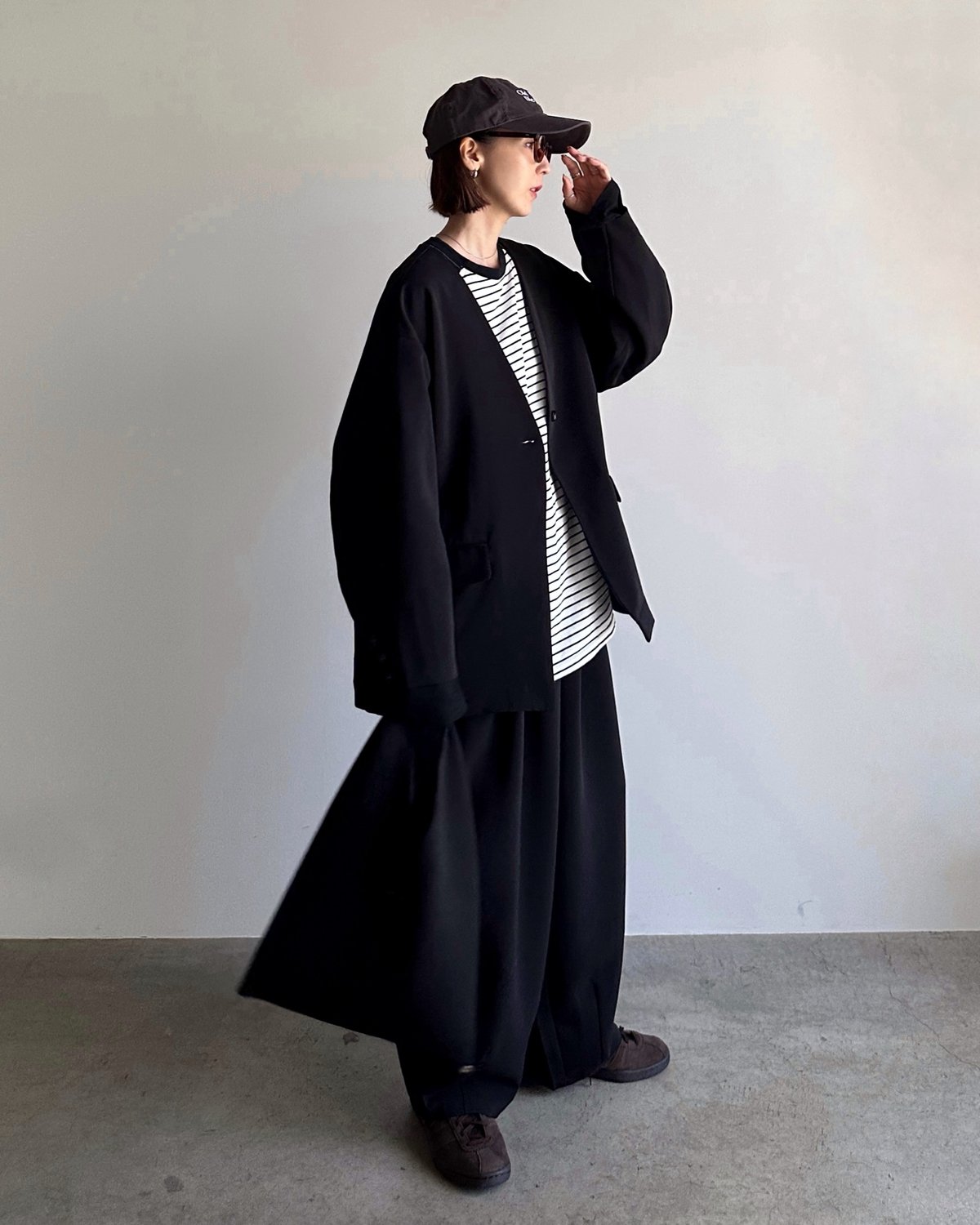 collarless cocoon jacket (set up対応) | ARULLE collarless cocoon jacket (set up対応) | ARULLE