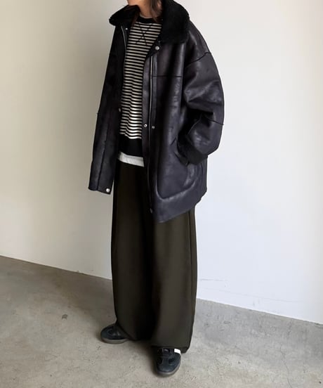 reversible mouton coat