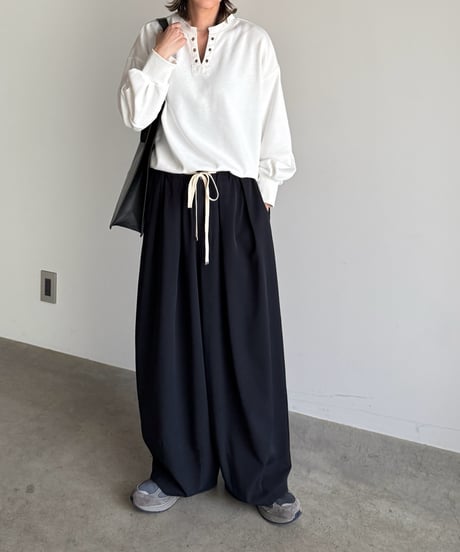eyelet skipper pullover