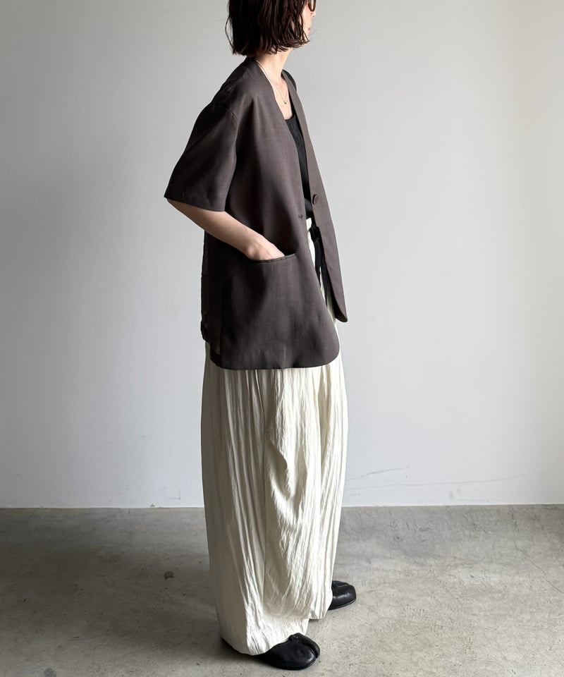 color drawstring easy pants【一部予約】 | ARULLE