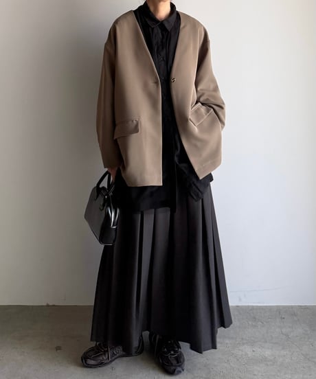 collarless cocoon jacket (set up対応)