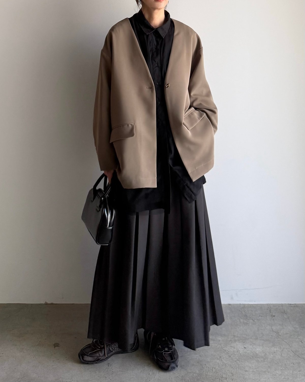 collarless cocoon jacket (set up対応) | ARULLE