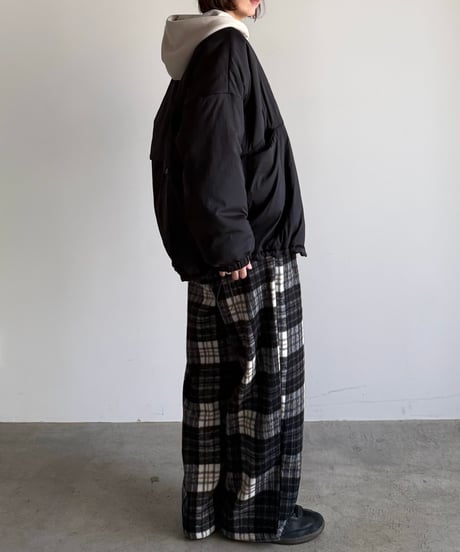 flannel check easy pants