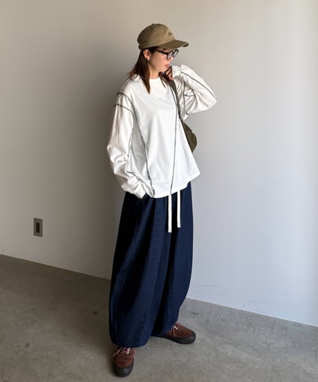 lock stitch long t-shirt