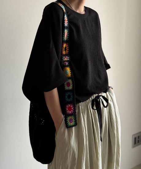 flower belt mesh bag