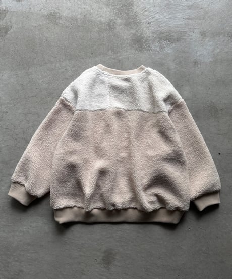 patchwork boa pullover