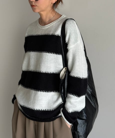 wide pitch border knit