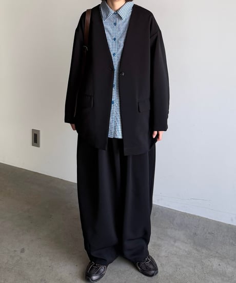 collarless cocoon jacket (set up対応)