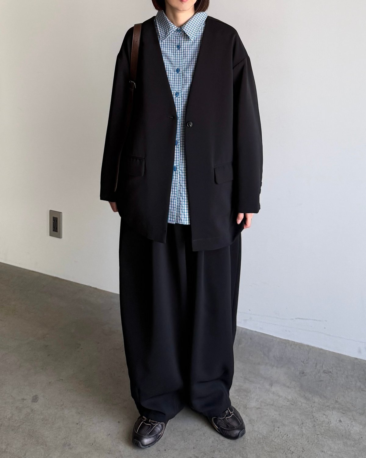 collarless cocoon jacket (set up対応) | ARULLE