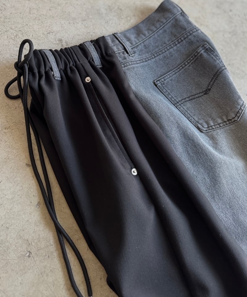 half & half denim pants | ARULLE