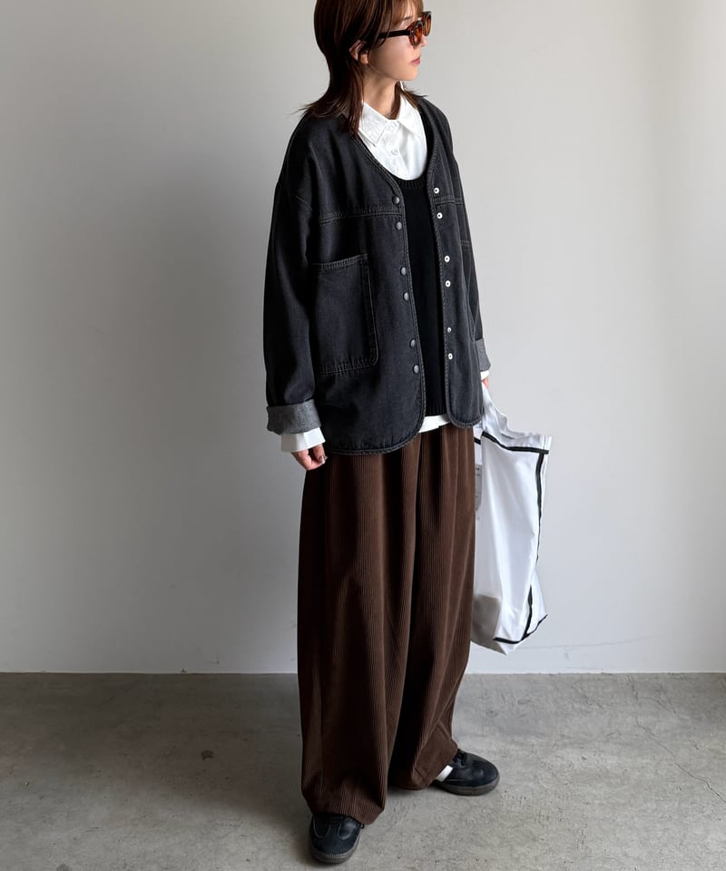 PRE ORDER】v-collar denim jacket | ARULLE