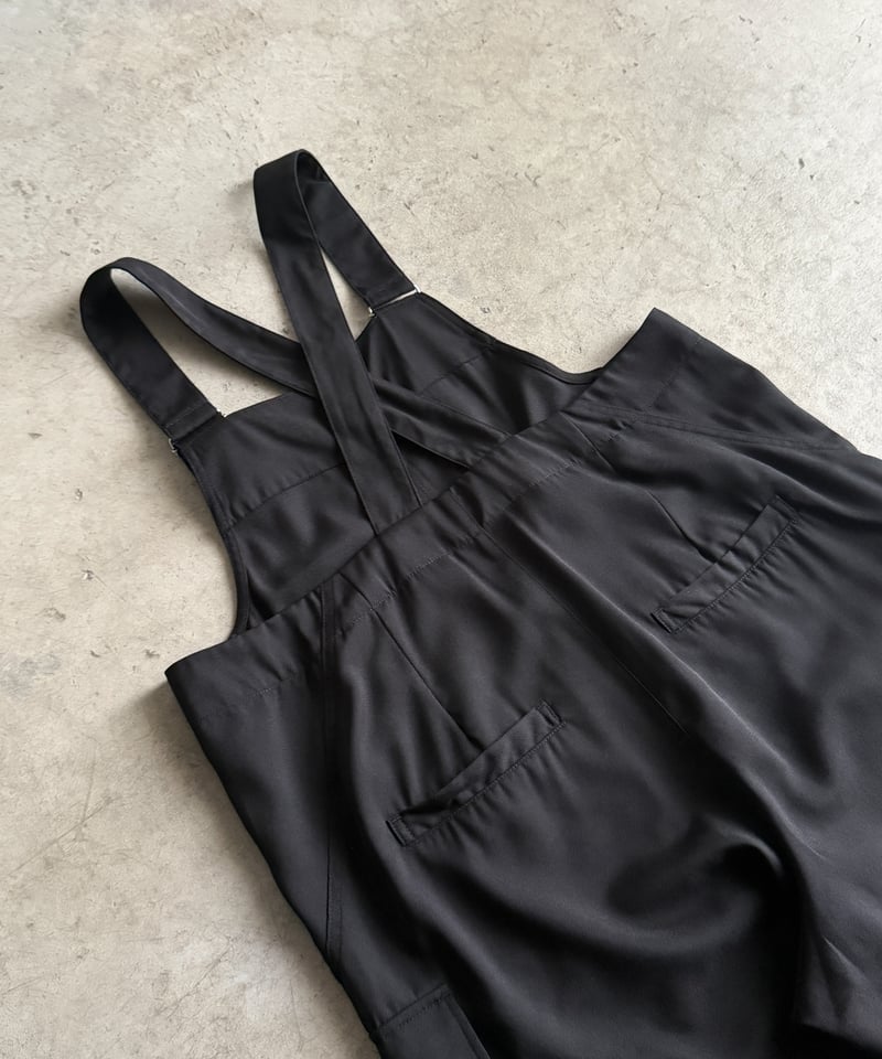 ARULLE ブラックサロペット ワイドレッグ