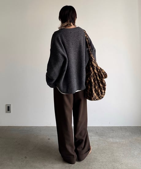 roll up warm slacks〈plain〉