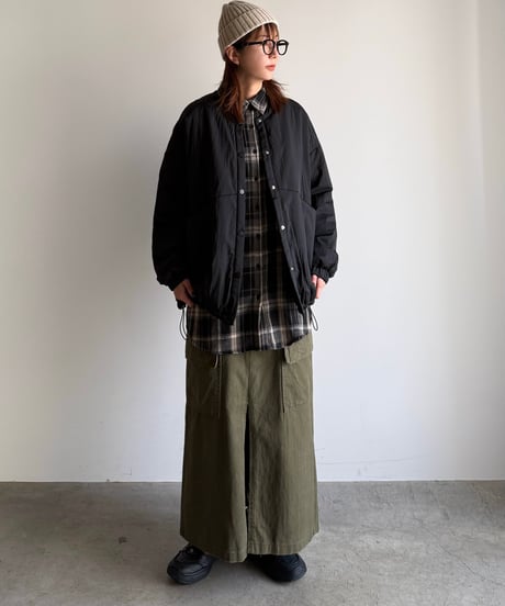 military cargo long skirt