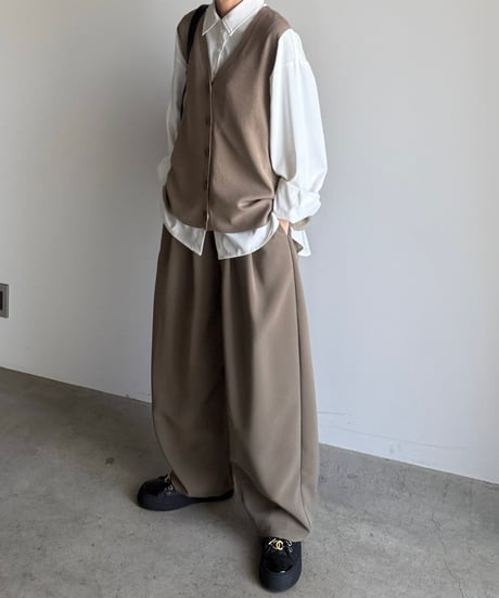 summer knit button vest【一部予約】