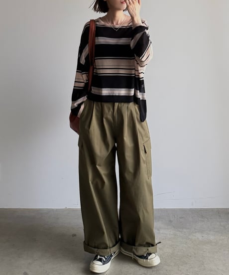 cool touch multi border knit