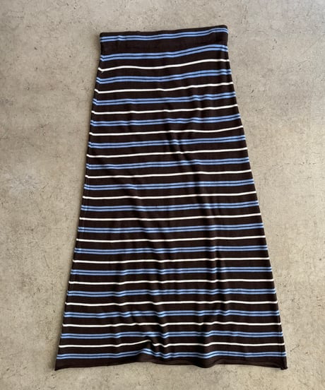 multi border knit skirt