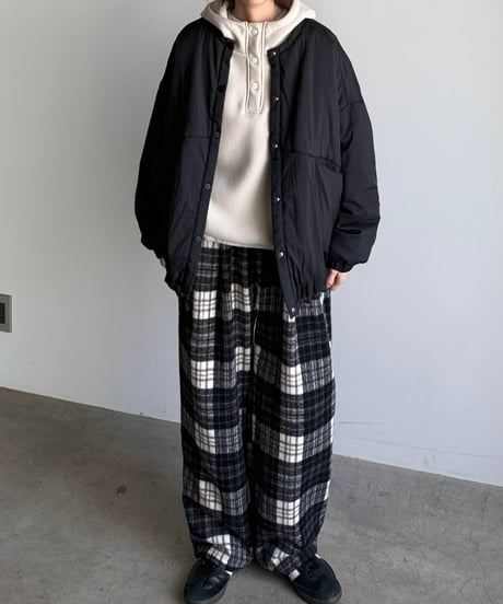 flannel check easy pants