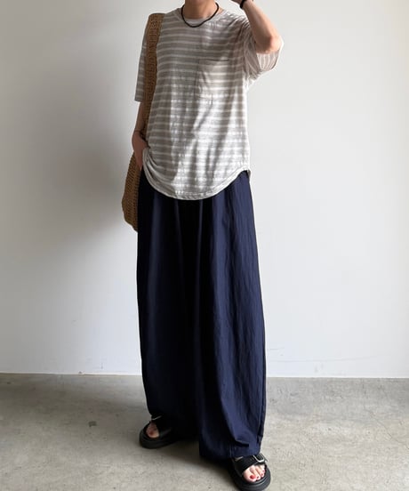 sheer border knit t-shirt