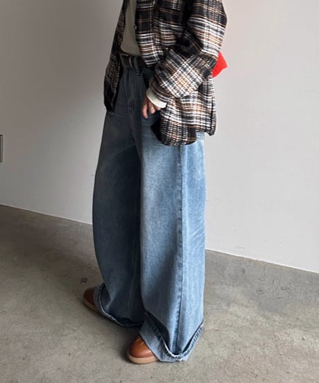 loose wide denim