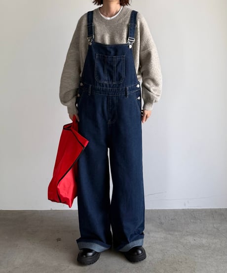 loose fit denim salopette