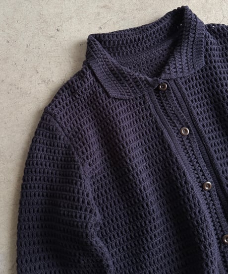 crochet style knit cardigan