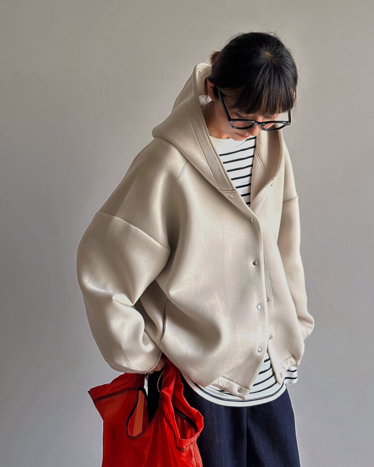 ARULLE front snap diver blouson