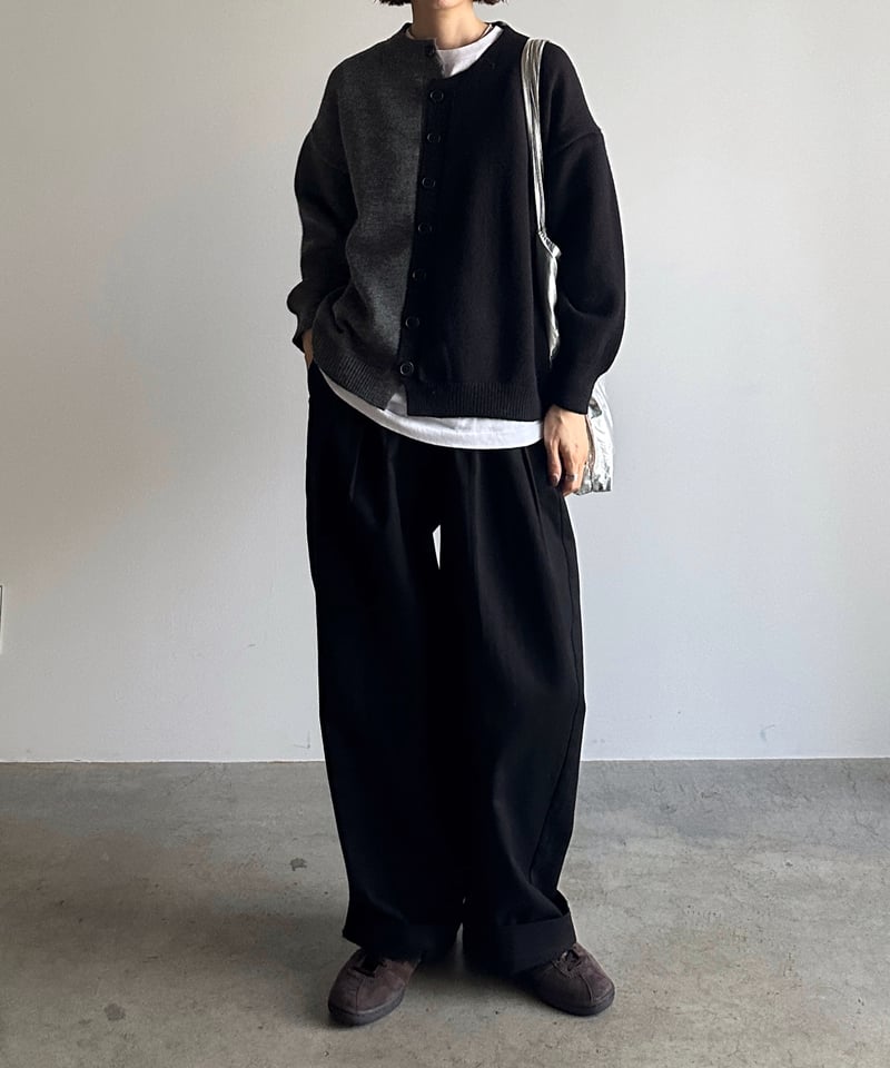 アコーディオン　セパレートカーディガン color separate cardigan | ARULLE