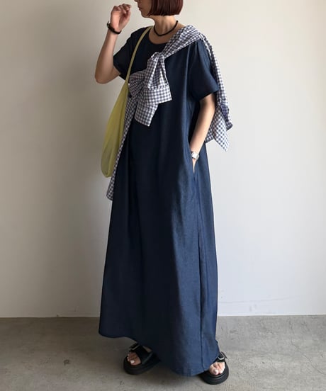 denim long one piece