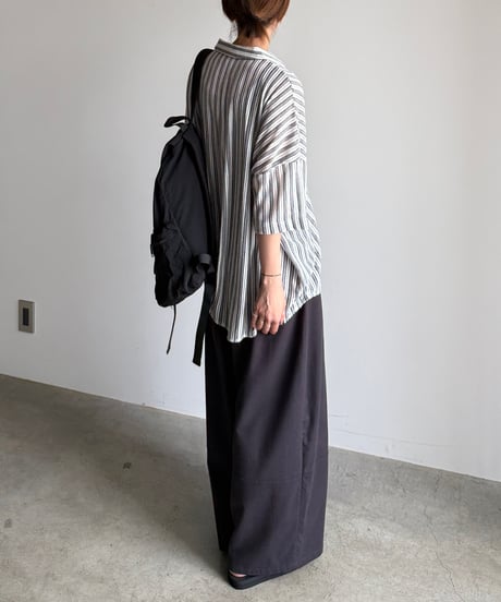 knit lace stripe shirt