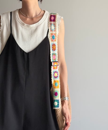 flower belt mesh bag