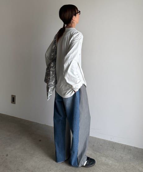 back stitch long t-shirt