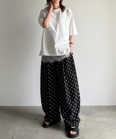 dot oval relax pants【一部予約】