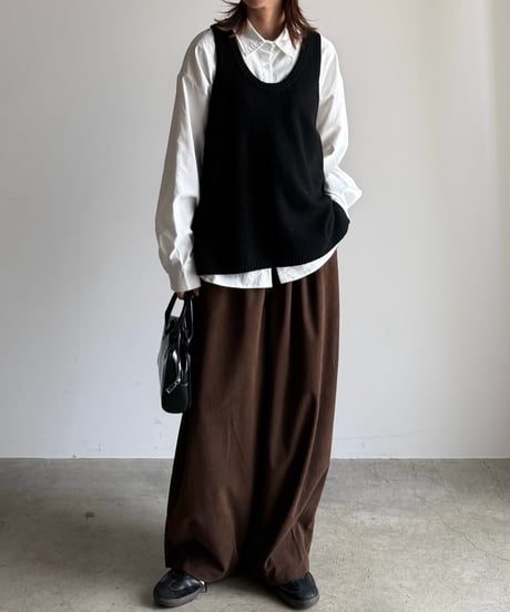 【POPUP】loose tapered corduroy pants