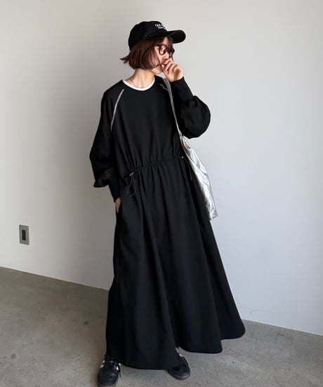 waist shirring stitch one piece
