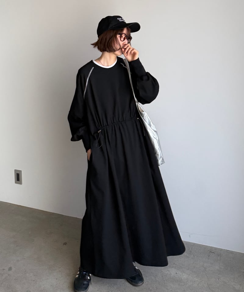 waist shirring stitch one piece | ARULLE