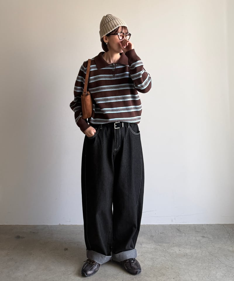 border knit polo | ARULLE