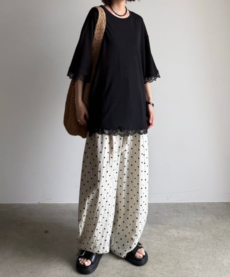 point lace big pullover