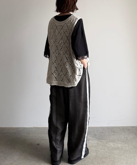 knit lace vest