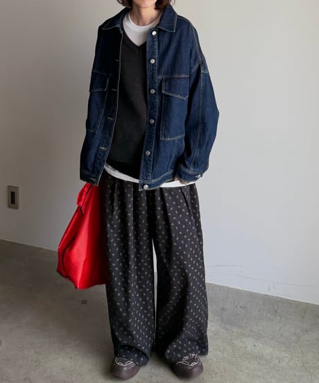 petit flower relax pants