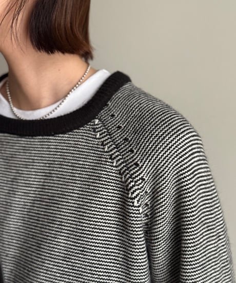 fine border raglan knit