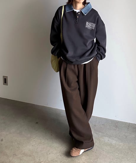 roll up warm slacks〈plain〉
