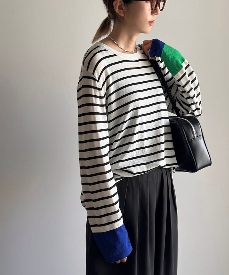 color cuff border cut sew | ARULLE color cuff border cut sew | ARULLE